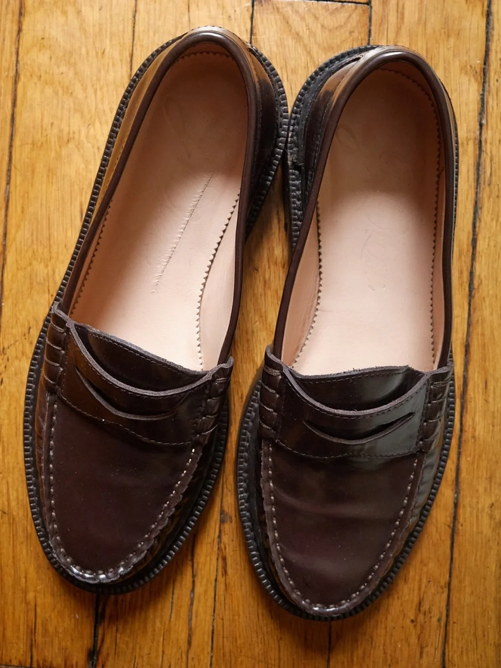 J Crew Women’s Penny Loafers in Dark Brown - Picture 2 of 6